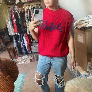 NWT Red Ole Miss Rebels Sleeveless Knit Top